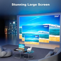 Proyector de Video Inteligente Portátil Nativo 720P, Android 13, WiFi, BT 5G, Cine en Casa, TV 3D, Mini Proyector 4K para Juegos y Películas al Aire Libre
