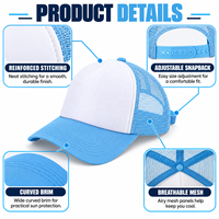 Casquettes de baseball vierges pour sublimation, casquettes en maille, casquettes de camionneur pour impression par transfert thermique, cadeaux de fête