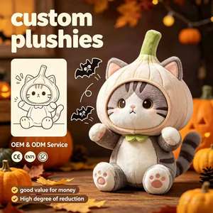 Peluche chat ail personnalisée en gros, <span class=keywords><strong>jouet</strong></span> en peluche haute fidélité, service OEM ODM certifié CE EN71 - Product Image 1