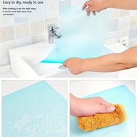 Lot de 4 tapis de protection EVA modernes rectangulaires imperméables pour réfrigérateur, lavables, anti-moisissure, pour cuisine, anti-graisse, pour tiroirs et placards