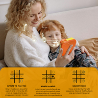 Juguete de juego de robot Tic Tac Toe, consola de rompecabezas de mano 3 en 1, juego de mesa, máquina electrónica de viaje portátil