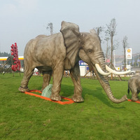 Sculpture d'éléphant en plastique FRP, prix d'usine