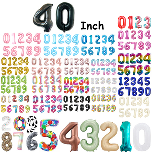 Globo de Número de <span class=keywords><strong>40</strong></span> Pulgadas de Gran Venta, Globos Grandes de Helio Metálico para Decoración de Fiestas de Cumpleaños y Bodas - Product Image 1
