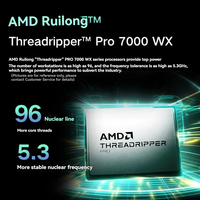 Workstation P8 Tower Threadripper Pro 7955WX 4.5GHz/16G/512G/1000W untuk Rendering/Pengeditan/Pengembangan Game/Workstation Kesehatan