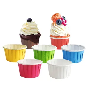 Doublures de gâteaux muffin, gobelet à crème glacée, papier jetable résistant à la graisse, emballages pour cupcake, 50 pièces