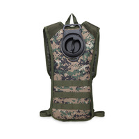 Sac à dos de vélo décontracté camouflage pour sports de plein air, avec fermeture éclair, sac d'hydratation, doublure TPU imperméable, sac physiologique