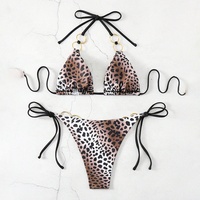 Yayun 2024 nouveau classique luxe léopard métallique sexy femmes matures bikini deux pièces maillot de bain