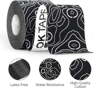 <span class=keywords><strong>Cinta</strong></span> de kinesiología Rosa + blanca personalizada, <span class=keywords><strong>cinta</strong></span> deportiva atlética elástica de Corte libre de látex terapéutico <span class=keywords><strong>para</strong></span> fútbol, baloncesto, tobillera - Product Image 2