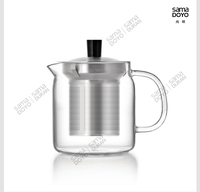 Nouvelle théière en verre borosilicate transparente, résistante à la chaleur, écologique, classique, 500 ml, avec infuseur en acier inoxydable, 2025