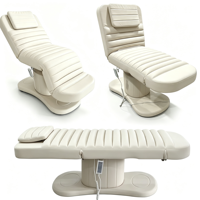 Mobilier de salon de beauté : Lit de massage facial électrique, fauteuil de pédicure, comptoir d'accueil, canapé d'attente, chariot de service