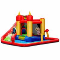 Château gonflable miniature pour bébé avec toboggan, usage commercial et domestique, en PVC/oxford 210D, garantie 4 ans, pompe à air incluse