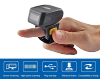 Portable Wireless 1D 2D Android Wireless Barcode Scanner WiFi BT Antarmuka Cincin Jenis Barcode Scanner Reader