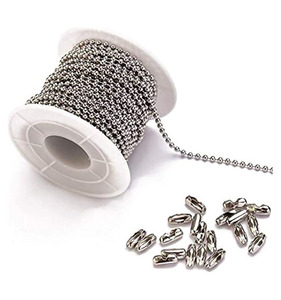 304不锈钢金属球链项链珠链串珠链DIY项链服装标签工艺品 - Product Image 1