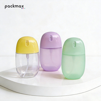 Flacon pulvérisateur vide en PETG+PP, forme ovale plate, 30ml/50ml, pour parfum, cosmétiques, lotion, avec pompe rechargeable et écran.