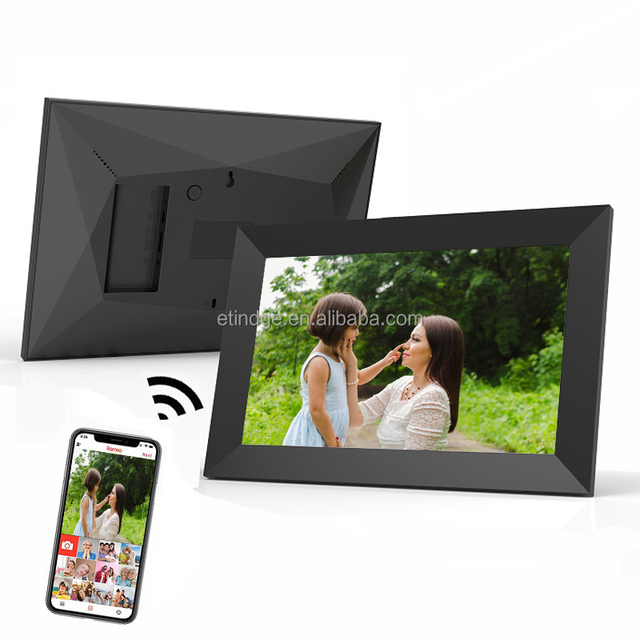 Android System 10.1 Inch Custom Frameo APP Wifi Digital Video Photo Frame