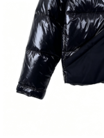 Veste matelassée chaude pour femme avec capuche amovible et motif rayé