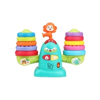 Anneau d'équilibre arc-en-ciel en plastique écologique Konig Kids avec lumières et musique, jouets éducatifs précoces pour bébés de 18 mois et plus
