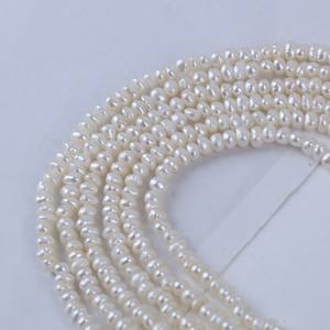 Nuevo Producto, Collar de Perlas de Agua Dulce de 3.5-4mm, Luz Intensa, Perlas Naturales Cortas y Gruesas, Material para DIY, Perlas Sueltas - Product Image 2