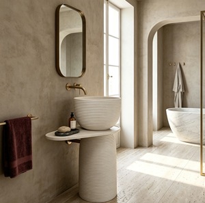 Lavabo de Pedestal Moderno 2026 de Nueva Llegada con Acabado Mate para Uso en Hospitales y Villas, <span class=keywords><strong>Base</strong></span> Personalizada, Venta al por Mayor Directa de Fábrica - Product Image 5