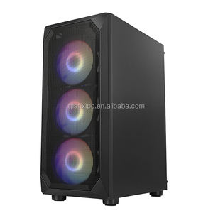Gabinete Atx Computer Case Ventilador de <span class=keywords><strong>Pc</strong></span> barato con Rgb para <span class=keywords><strong>Pc</strong></span> Paneles de plástico de escritorio Stock Plástico con malla metálica y ventilador Rgb Torre media - Product Image 2