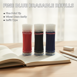 Recharges de <span class=keywords><strong>stylo</strong></span> bille effaçables en plastique de bonne qualité, pointe fine 0,5 mm, bleues, pour le bureau et l'école - Product Image 2