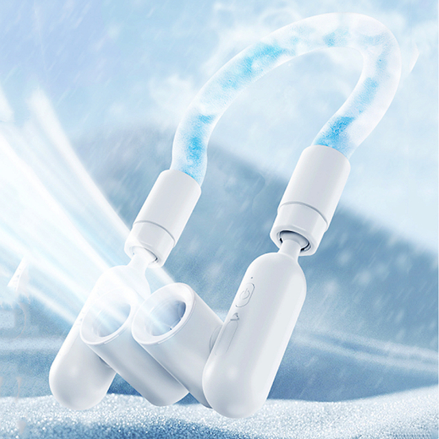 IMYCOO New Arrivals Portable Rechargeable Cooling Hanging Neck Fan Custom Logo Bladeless Around the Neck Fan for Summer Travel