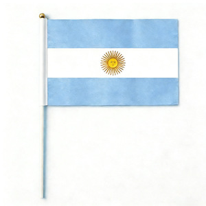 50 Bandiere Nazionali da Sventolare a Mano per la Coppa <span class=keywords><strong>del</strong></span> Mondo di Calcio 2026 (USA-Canada-Messico) - Top 32 Paesi - Souvenir per Partite di Calcio - Product Image 3