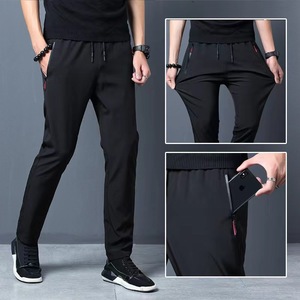 Pantaloni Casual da uomo elasticizzati Slim Fit elastico in vita Jogger America <span class=keywords><strong>classico</strong></span> blu nero <span class=keywords><strong>grigio</strong></span> pantaloni di marca maschile taglie forti - Product Image 1