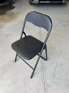 Cadeira preta do lazer do metal assento do auditório do plutônio que dobra o salão de conferência cadeiras dobráveis modernas/cadeira exterior do jardim - Product Image 4