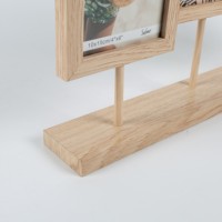 Sofine – support de Table rustique avec 3 cadres d'affichage de Photos, Collage en bois, cadre photo