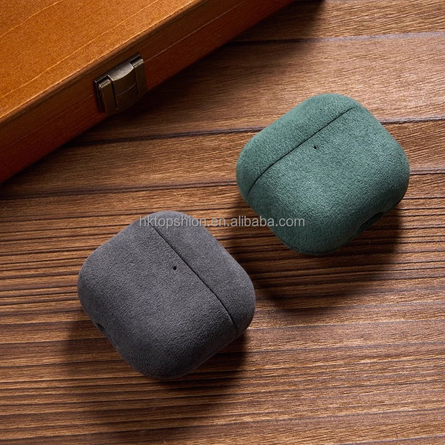 Deluxe Alcantara Case for AirPods 4, Handmade Full-Wrap Earphone Case for Airpods4 Suede Cover