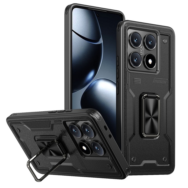 Shockproof Armor Metal Ring Holder Phone Case for Xiaomi Poco C65 M6 for Redmi Note 13 Pro Plus 13C 13R 12R 5G Kickstand Copa