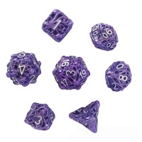 Jeu de dés polyédriques de 7 pièces pour jeux de rôle de table et jeux de société