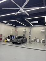 Ventilateur de plafond industriel HVLS de 12 pieds (3,6 m) avec moteur à courant continu sans balais à aimant permanent pour église