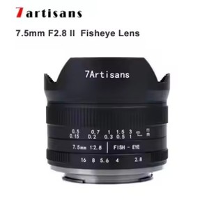 7Artisans <span class=keywords><strong>7</strong></span>.5mm F2.8 <span class=keywords><strong>II</strong></span> V2.0 APS-C objectif Fish Eye mise au point fixe 190 Angle de vue Compatible pour <span class=keywords><strong>Sony</strong></span> E Fujji Nikkon Z M4/3 sans miroir - Product Image 3