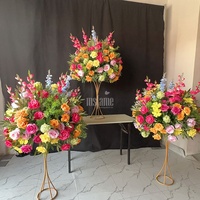 MSFAME Grands centres de table floraux naturels de 80 cm de diamètre, boules de fleurs artificielles pour décoration de mariage
