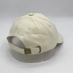 หมวกเบสบอลขอบโค้งทำจากผ้าฝ้าย100% พร้อมโลโก้ปักแบบกำหนดเองหมวกกีฬาแบบไม่มีโครงสร้าง6แผง