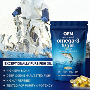 Premium Zalmvisolie <span class=keywords><strong>Capsules</strong></span> 3000mg Hoge Potentie Omega-3 Non-GMO Kwikvrij Aangepast Label Groothandel - Product Image 4