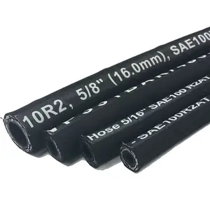 High pressure steel wire braided rubber hydraulic hose EN853 2SN SAE100 R2 AT