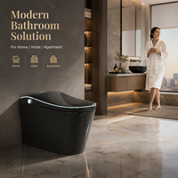 Toilette intelligente de luxe 70 cm, grande taille, ouverture automatique du couvercle, siège chauffant, toilettes intelligentes avec sécheur d'air et lumière nocturne LED pour la maison