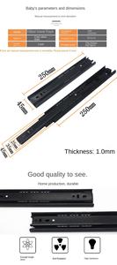 Correderas <span class=keywords><strong>de</strong></span> Cajón Modernas <span class=keywords><strong>de</strong></span> Cierre Suave y Silencioso <span class=keywords><strong>de</strong></span> 45 <span class=keywords><strong>cm</strong></span>, Montaje Inferior, con Rodamientos <span class=keywords><strong>de</strong></span> Bolas Sólidos para Muebles <span class=keywords><strong>de</strong></span> Cocina, Acero Laminado en Frío - Product Image 6