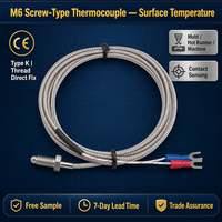 Le thermocouple à visser HUADONG est un capteur de température de contact couramment conçu avec une structure filetée M6.