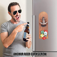Décapsuleur mural en bois personnalisé avec aimant, plaque murale en bois pour décapsuleur