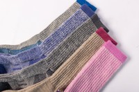 Chaussettes de sport en laine 53% laine antidérapantes anti-odeurs en tissu éponge pour sports de plein air, randonnée, ski, tailles M36-38 L39-41 avec tube mi-haut