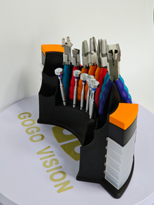 Kit d'outils optiques pour la réparation de lunettes avec pinces de réglage de monture, tournevis et support de rangement - Product Image 4