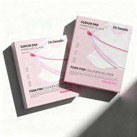 Masque en gelée de collagène rose OEM ODM, boîte de 4 pièces, hydratant et liftant pour la nuit, soin du visage coréen, masque en gel pour le soin de la peau