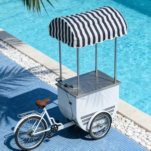 Mobile <b>Towable</b> Ice Cream and Fast Food Vending Cart Ice Cream Tricycle Vending Cart Gelato Ice Cream Vending Carts - Product Image 5