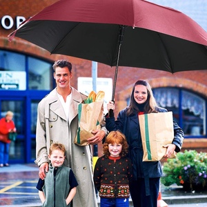 Персонализированный сверхлучший Двойной Навес для гольфа большой негабаритный непродуваемый Водонепроницаемый Автоматический Открытый Зонт с черным покрытием - Product Image 2