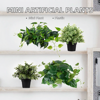 Plantes artificielles en pot LY, mini-plantes artificielles, plantes en plastique pour la maison, le bureau, la salle de bain, décoration verte
