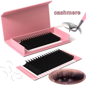 Custom 0.05mm Dark Black Lashes Individual Faux <strong>Eyelash</strong> <strong>Extension</strong> Matte Cashmere Lash Tray Mega Volume Handmade Soft <strong>Extensions</strong> - Product Image 1